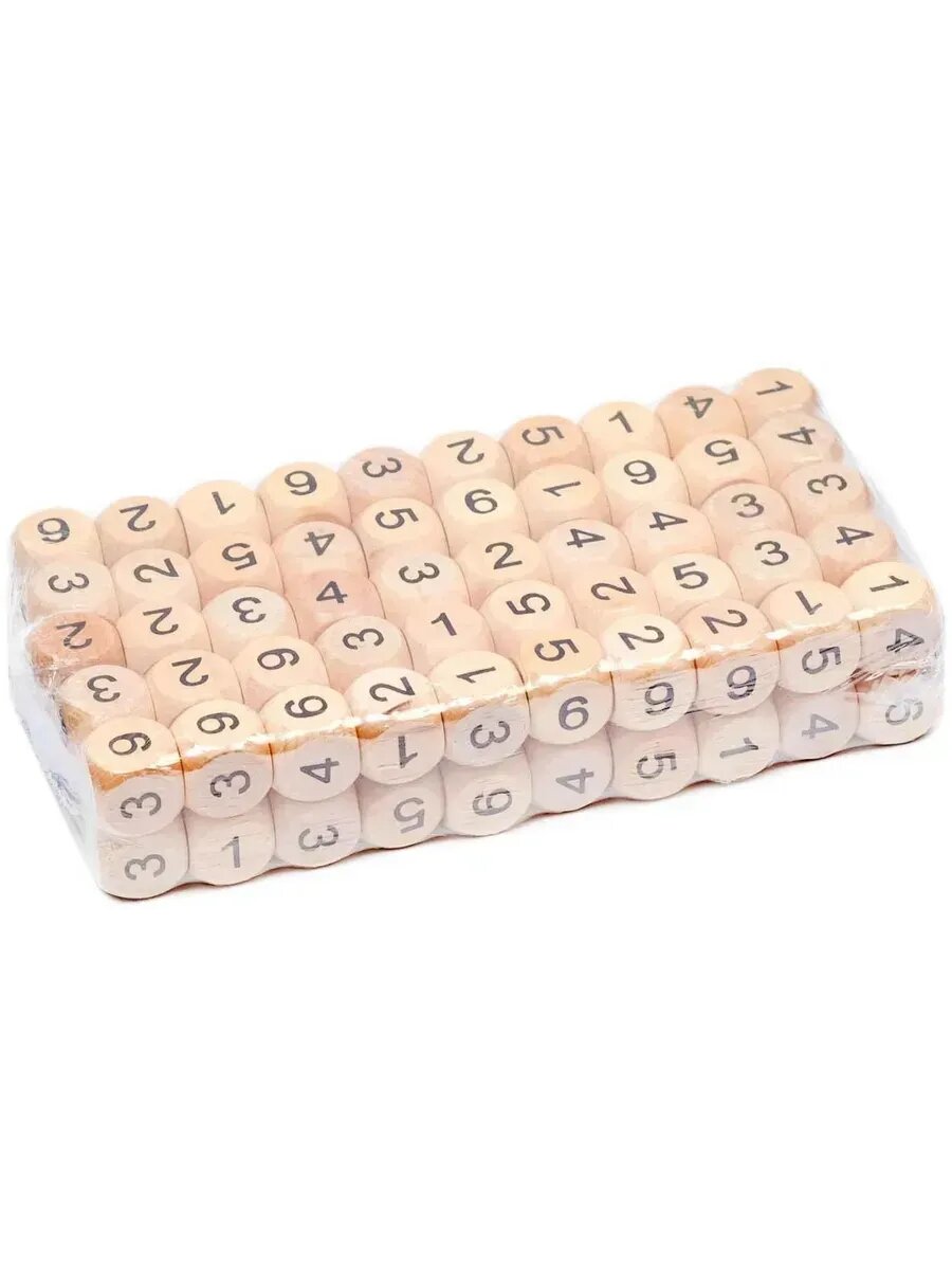 Кости игральные 2 х 2 см дерево 5 штук — фото 1