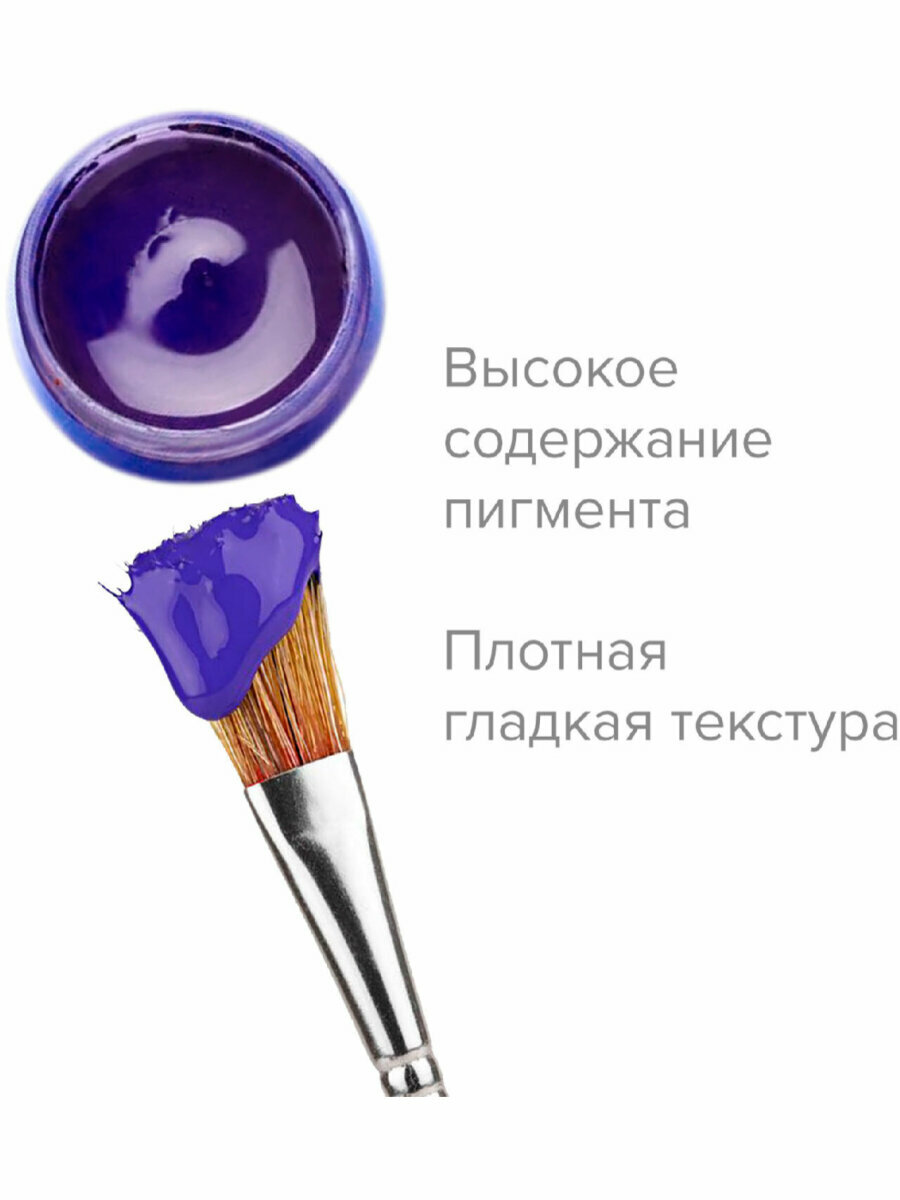 Гуашь художественная 1 шт, BRAUBERG ART CLASSIC, баночка 220 мл, белила титановые, 191583 — фото 1