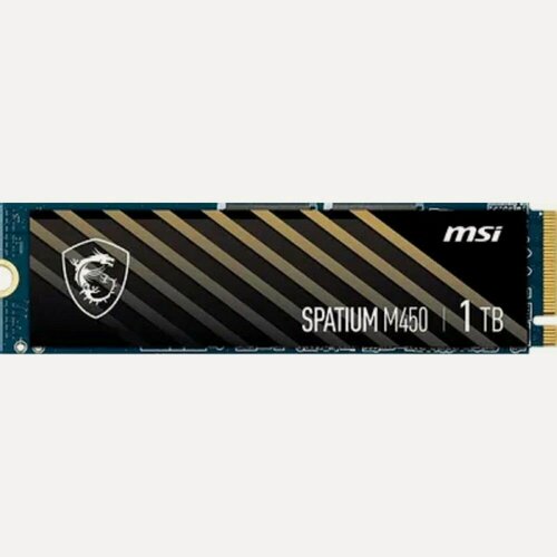 Изображение товара MicroStar Твердотельный накопитель SSD MSI M.2 2280 1TB SPATIUM M450 Client S78 - 440L0M0 - P83, PCIe Gen4x4 with NVMe, 3D TLC, R W 3400 2500