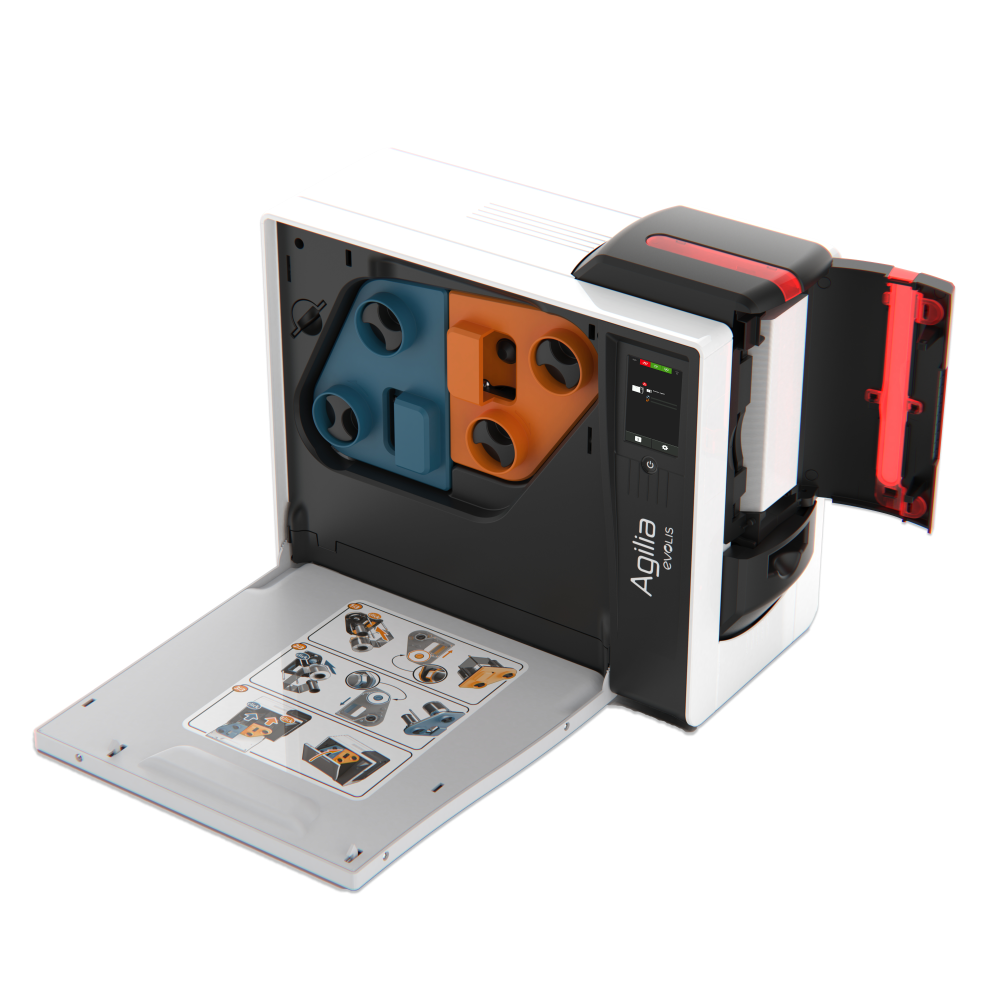 Карточный принтер Evolis Agilia ретрансферный 600 dpi, двусторонняя печать, кодирование — фото 1
