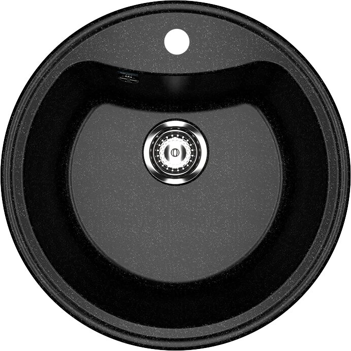 Мойка кухонная Ulgran U-601 -308 51x51 мойка для кухни матовая черная круглая российская