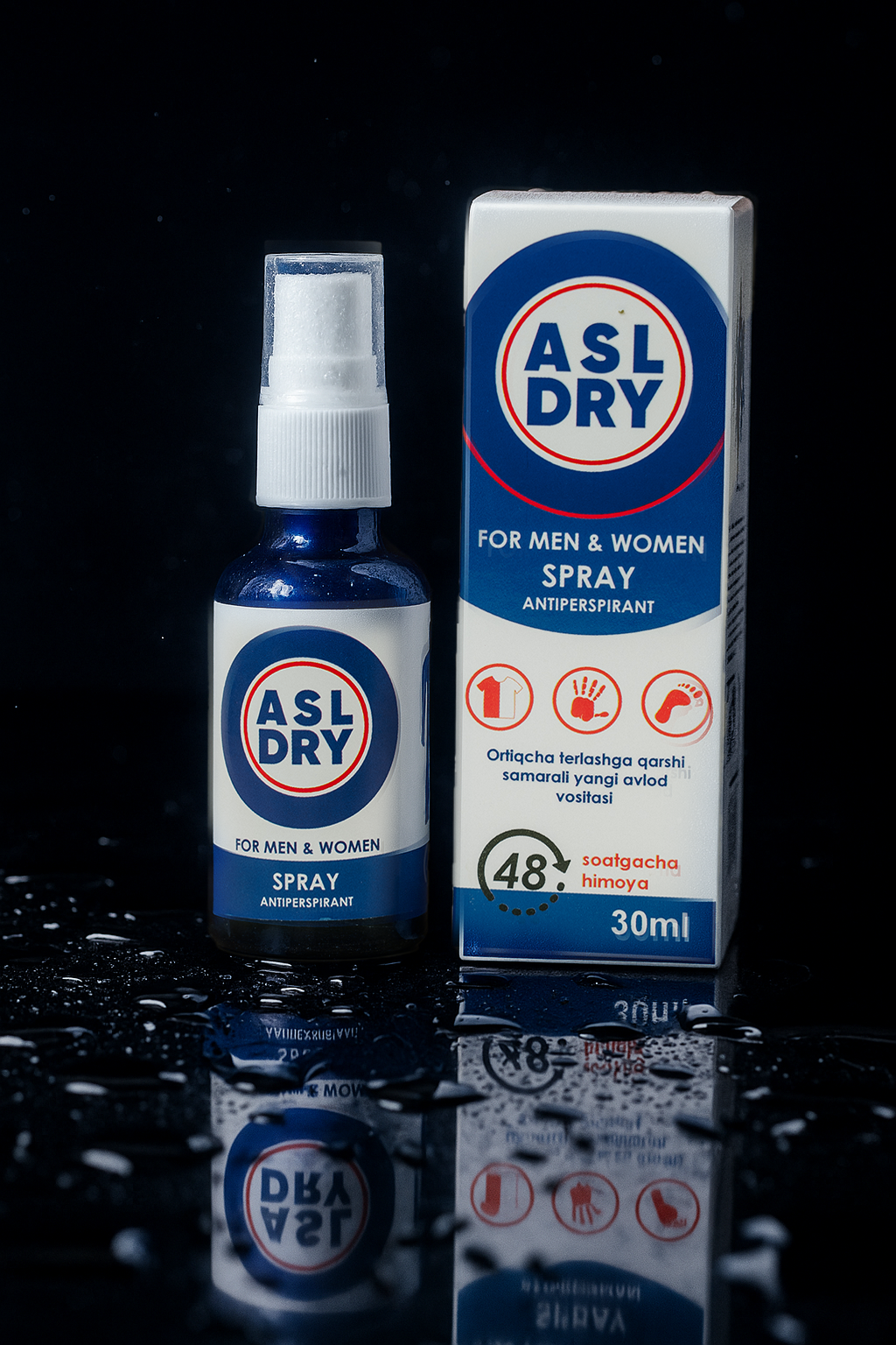 ASL DRY Антиперспирант , защита 48ч, маленький размер, без следов