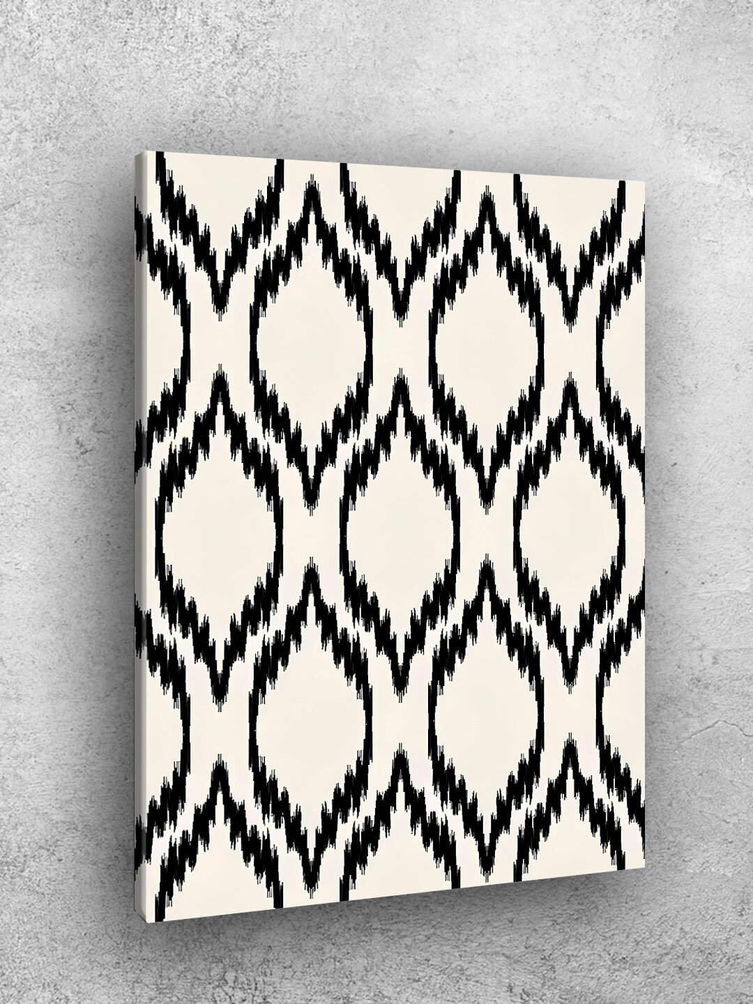 Картина интерьерная на стену ARTERY "Чёрный восточный орнамент", печать на холсте, постер на подрамнике, 30х40 см — фото 1