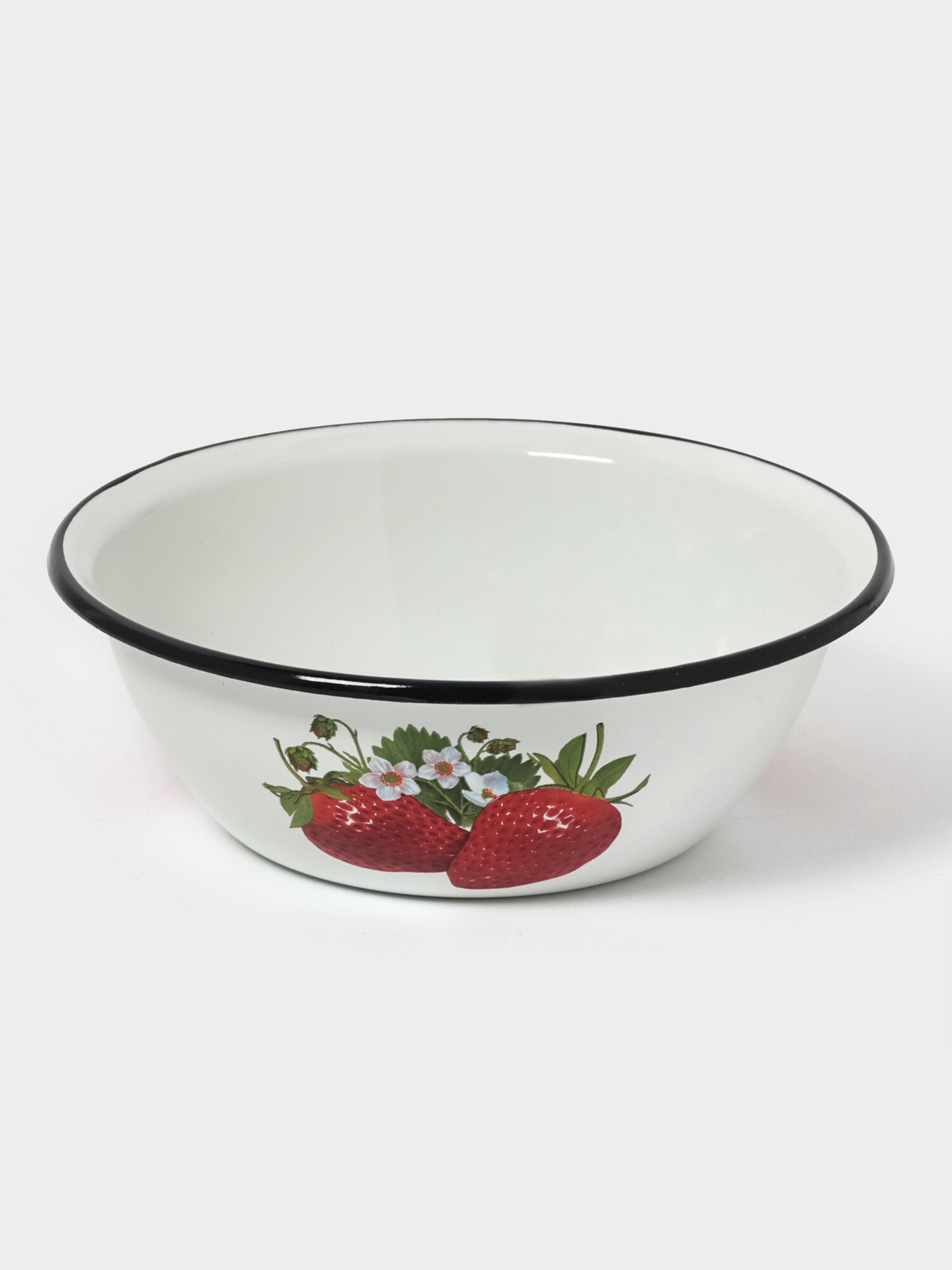 Миска для хранения и готовки продуктов эмалированная 800 мл цвет белый