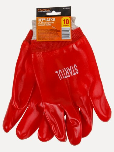 Изображение товара Перчатки хлопчатобумажные с полным ПВХ покрытием STARTUL размер 10 (ST7505-10)