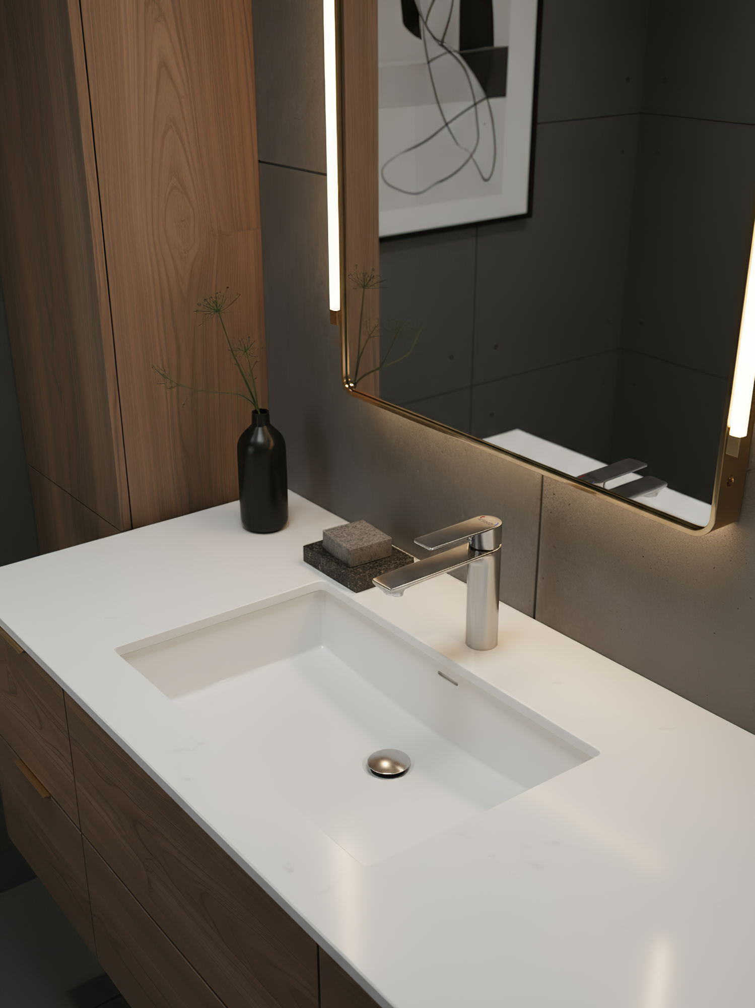 ESKO. Смеситель для раковины и умывальника сатин EK26 10 лет гарантия нержавеющая сталь