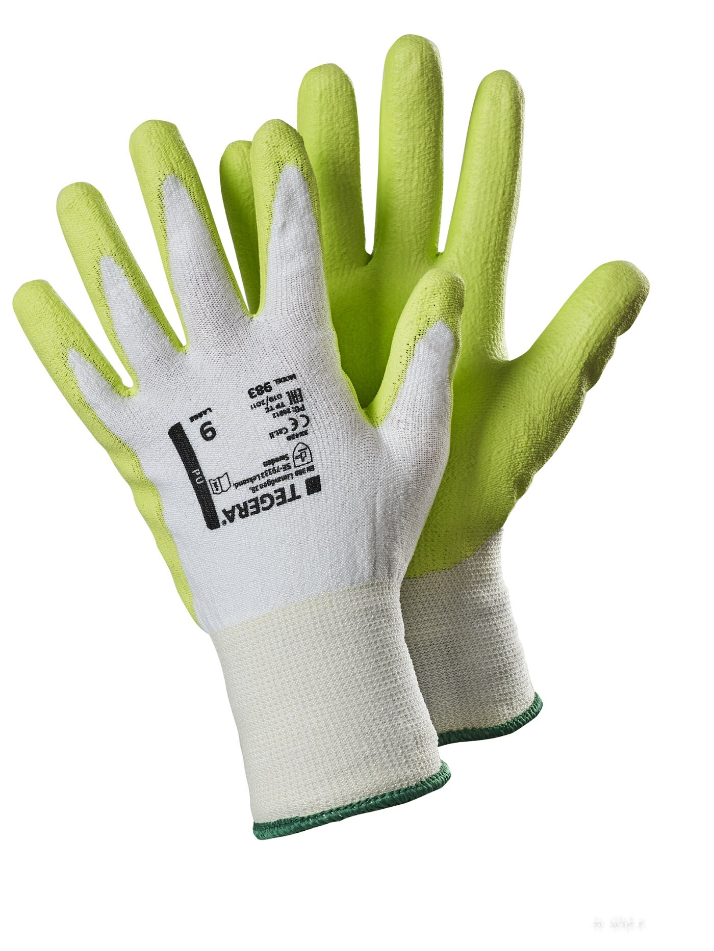 TEGERA Перчатки 983 для защиты от порезов (B) полиуретан обливка области ладони размер 10 983-10
