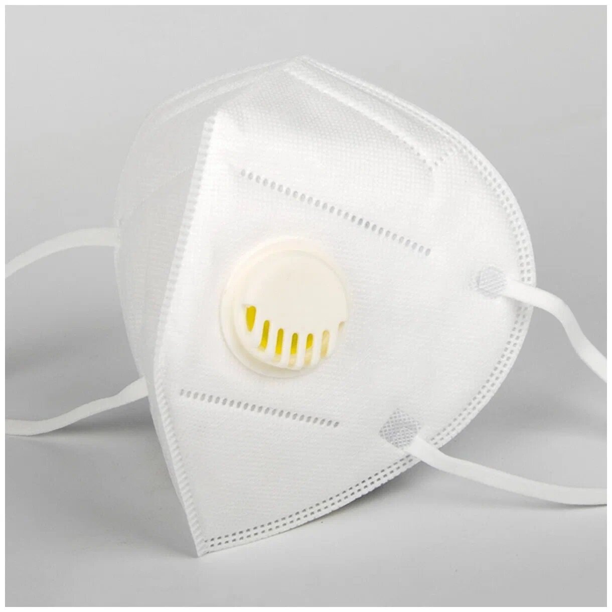 Картинки Маска-респиратор медицинский с клапаном, белый KN-95 FFP2 - 1 шт.