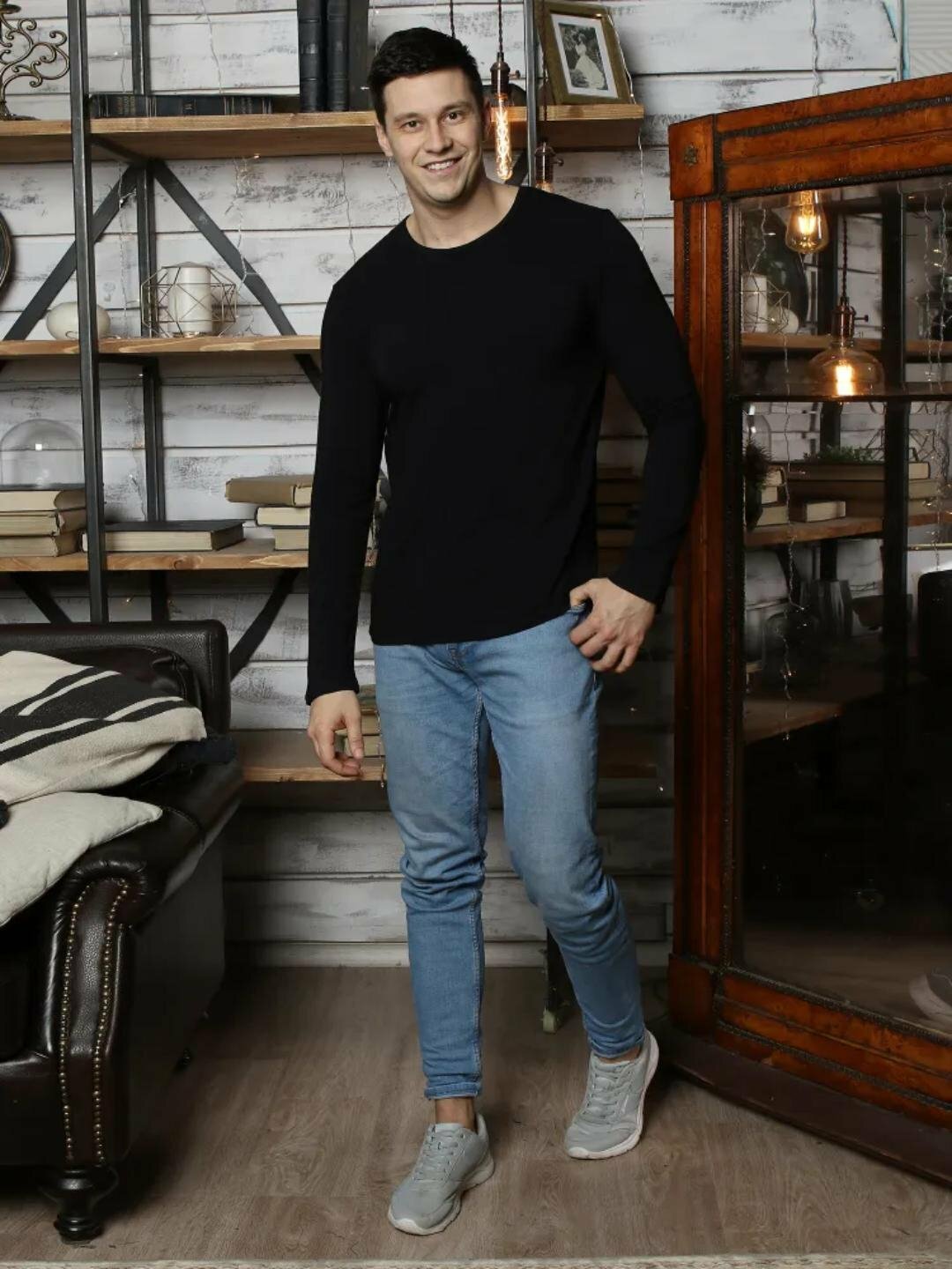 Лонгслив neo, размер 2XL, , черный — фото 1