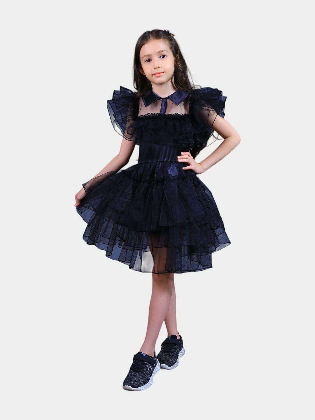 Костюм UMNO BRAND "Wednesday", для девочек, карнавальный, черный