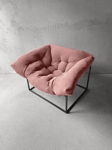 Изображение товара Кресло для отдыха Буффон велюр розовый