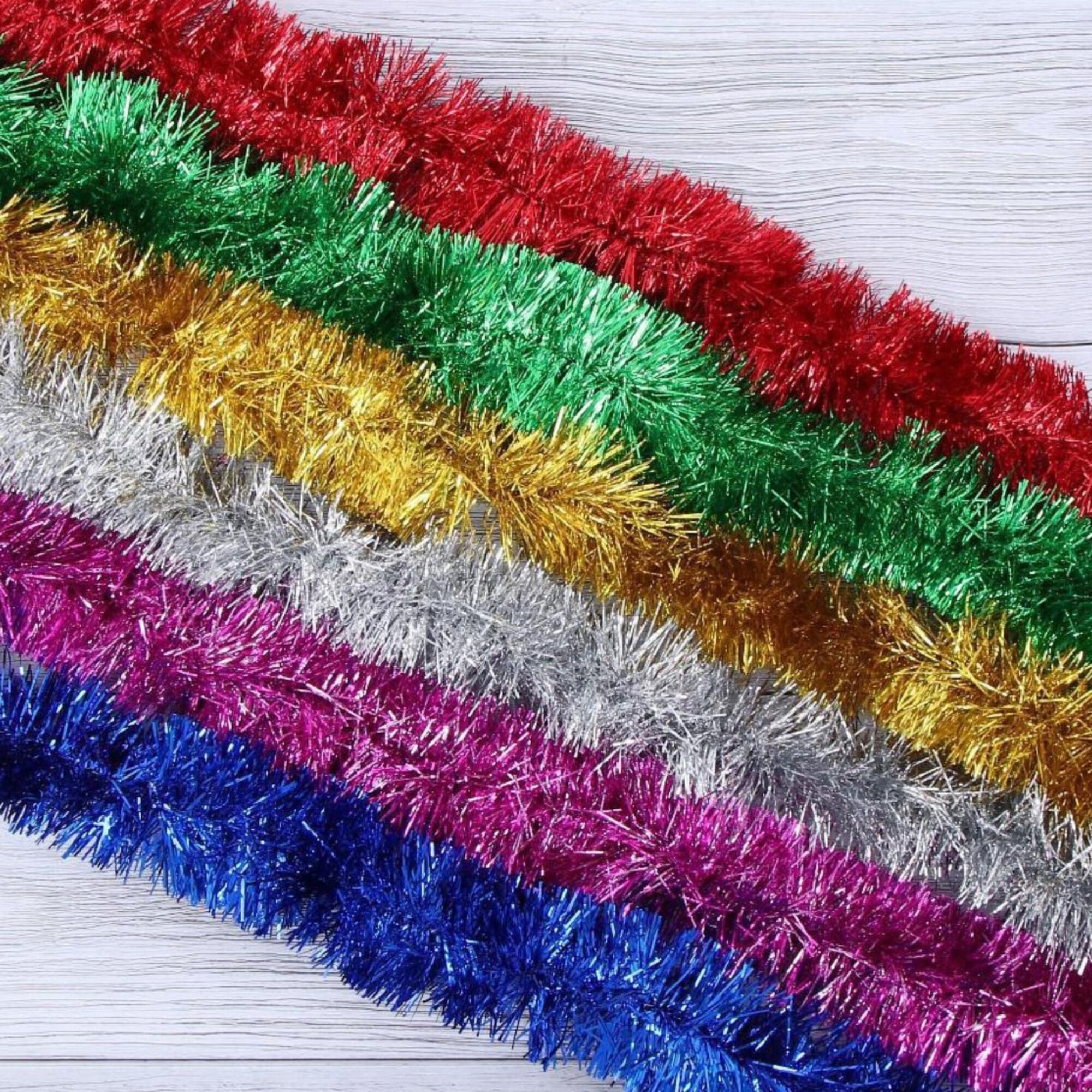 Мишура новогодняя «Зимнее волшебство. Узкая» d = 5 см 200 см микс