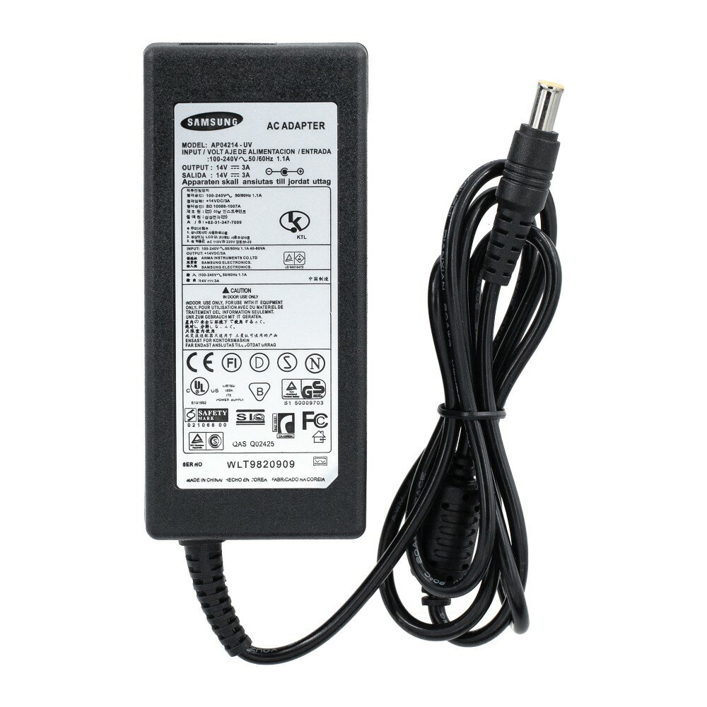 Блок питания для монитора Samsung 14V 3A 42W адаптер зарядное устройство 6.5x4.4 мм с защитой от перегрева