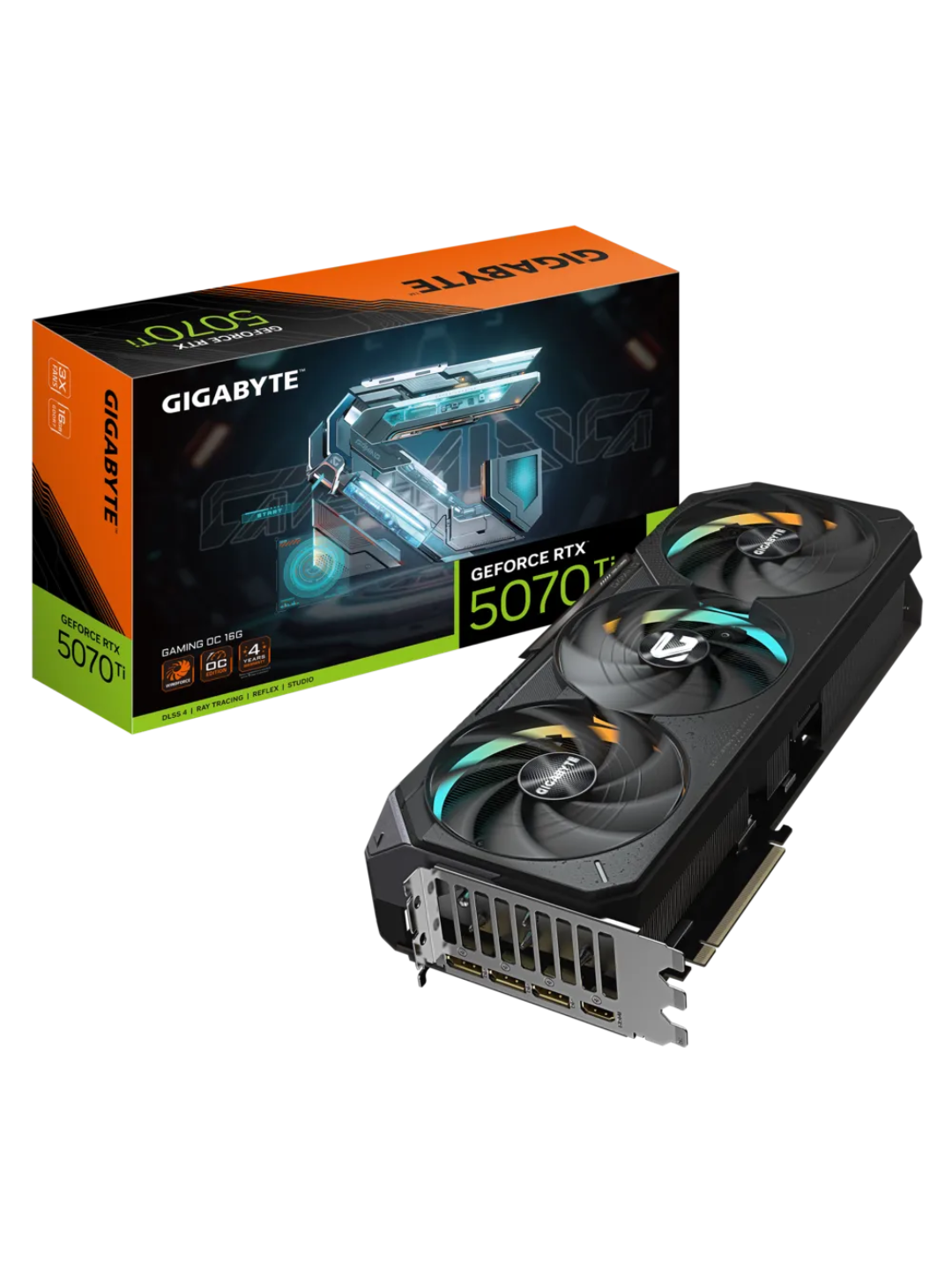 Видеокарта GIGABYTE GeForce RTX 5070 Ti Gaming OC, 16 ГБ GDDR7