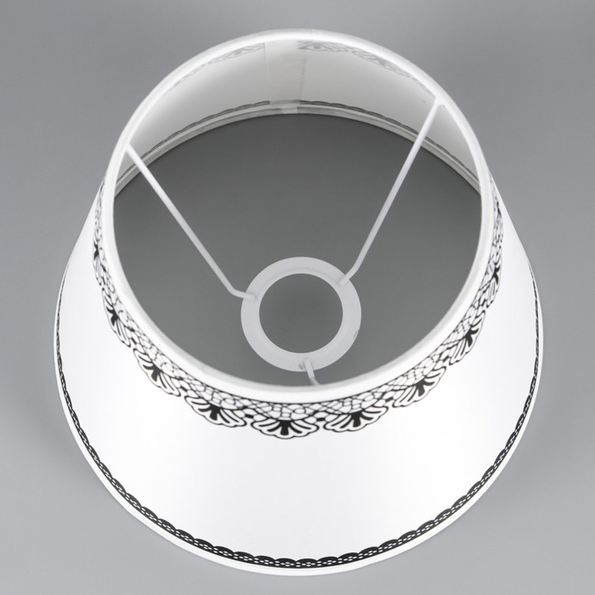 Абажур BayerLux, E27, цвет белый, металл, текстиль, 25x25x19 см — фото 1