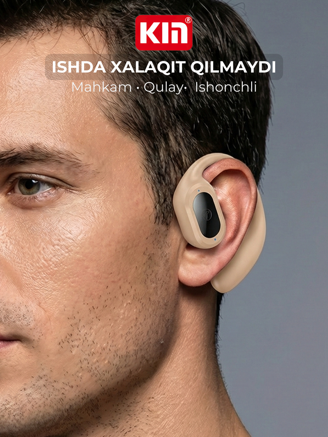 Беспроводной наушник KIN KL58 (открытый тип), Bluetooth 5.3, заушный, микрофон