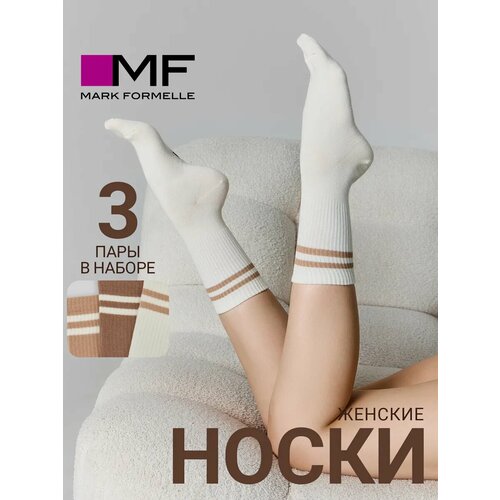 фото Носки mark formelle для женщин, размер 23-25, бежевый, коричневый