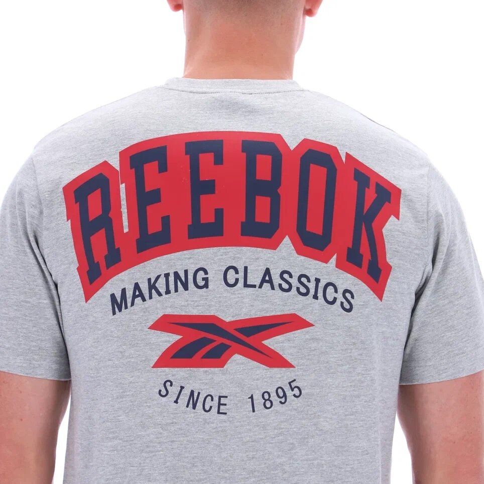 Футболка Reebok, размер M INT, серый — фото 1