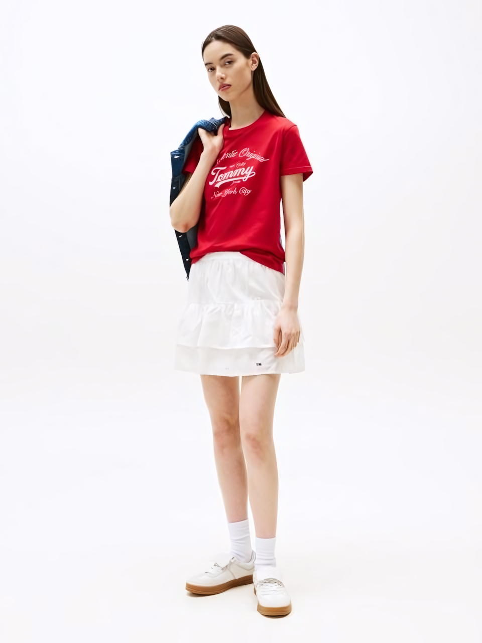 Футболка Tommy Jeans, размер S, красный — фото 1