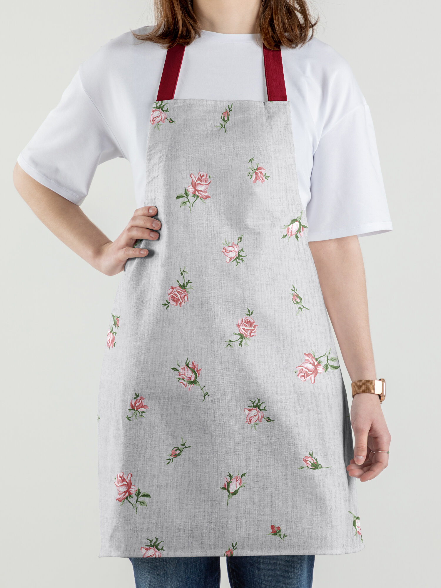 Фартук рогожка 60х70 "Mia Cara" Розы — фото 1