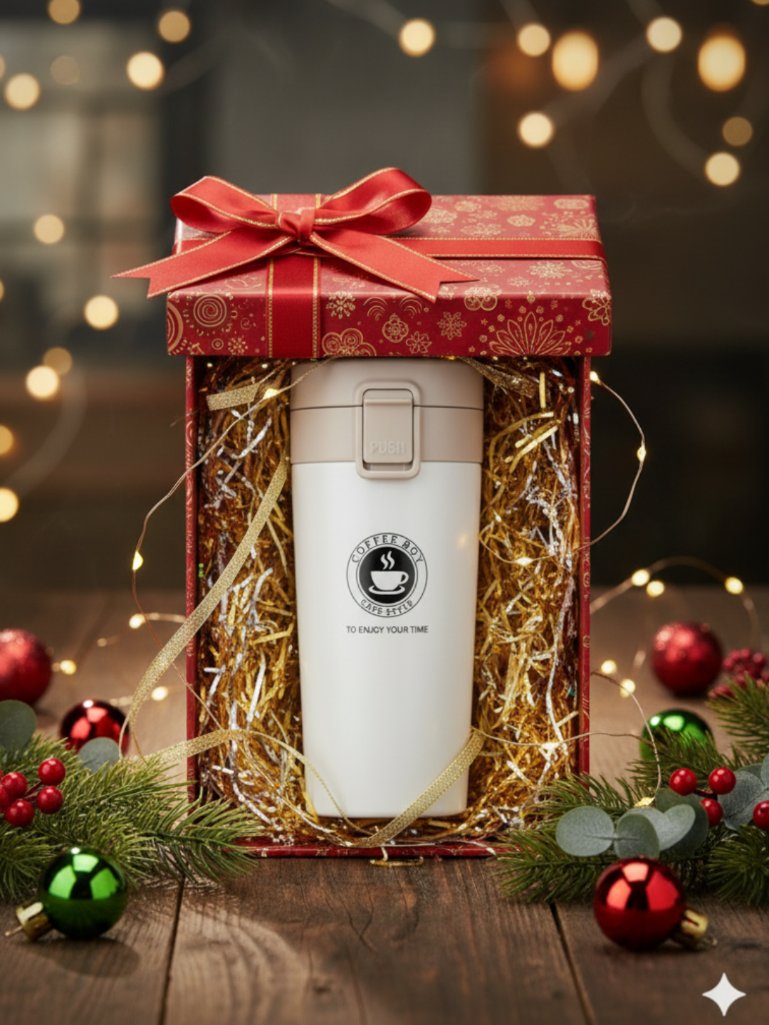 Термокружка из нержавеющей стали 380 мл — для чая и кофе, герметичная, сохраняет тепло и холод