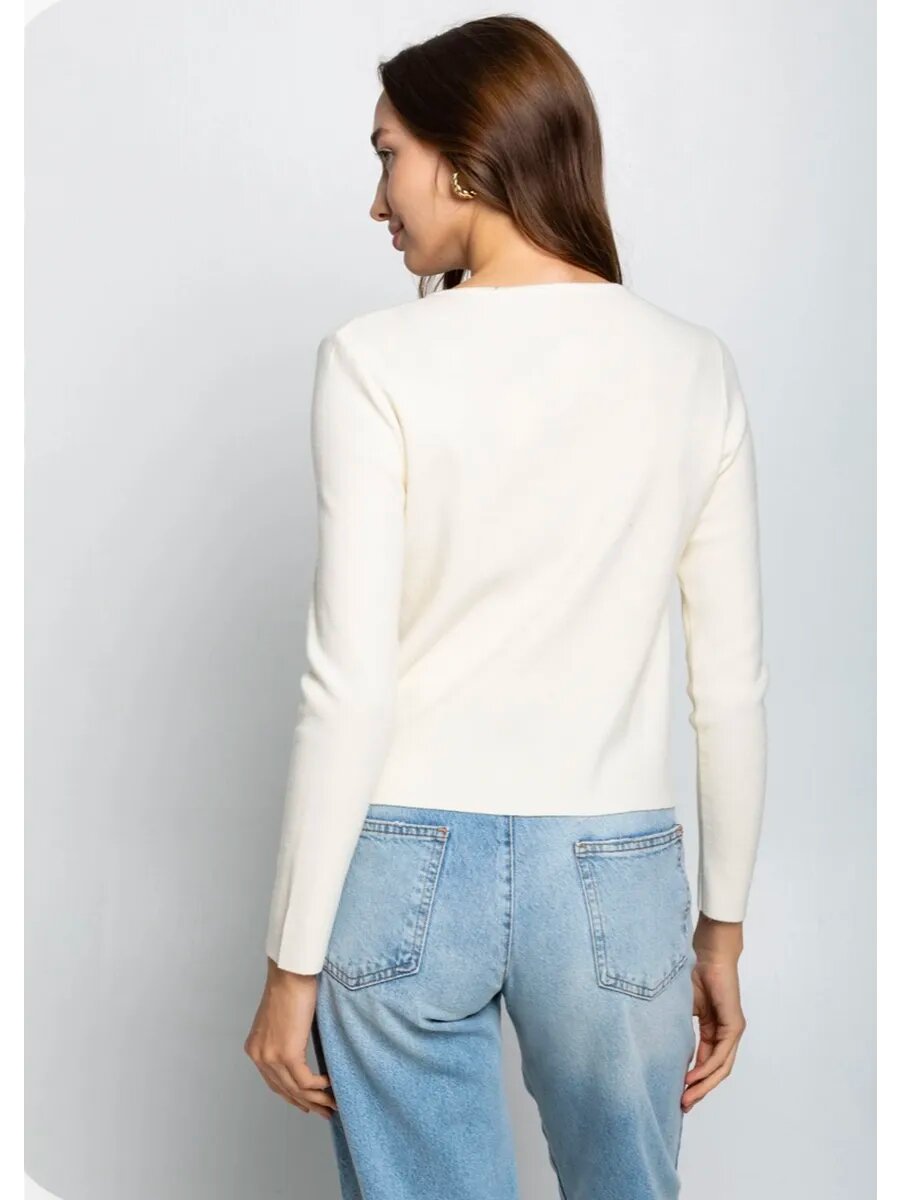 Кардиган DommoD, размер 44-46, молочный — фото 1