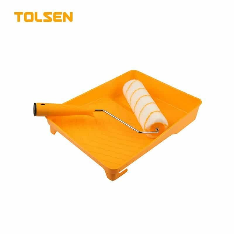 Малярный валик Tolsen 40088, с поддоном, длина 225 мм, желтый