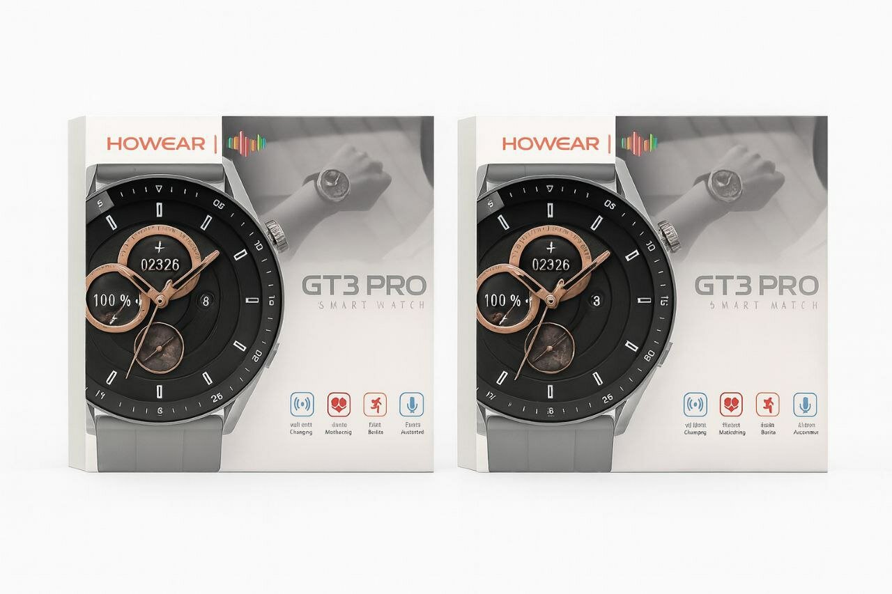 Смарт-часы Howear GT3 Pro – AMOLED дисплей, измерение пульса и давления, спортивные режимы, водозащита