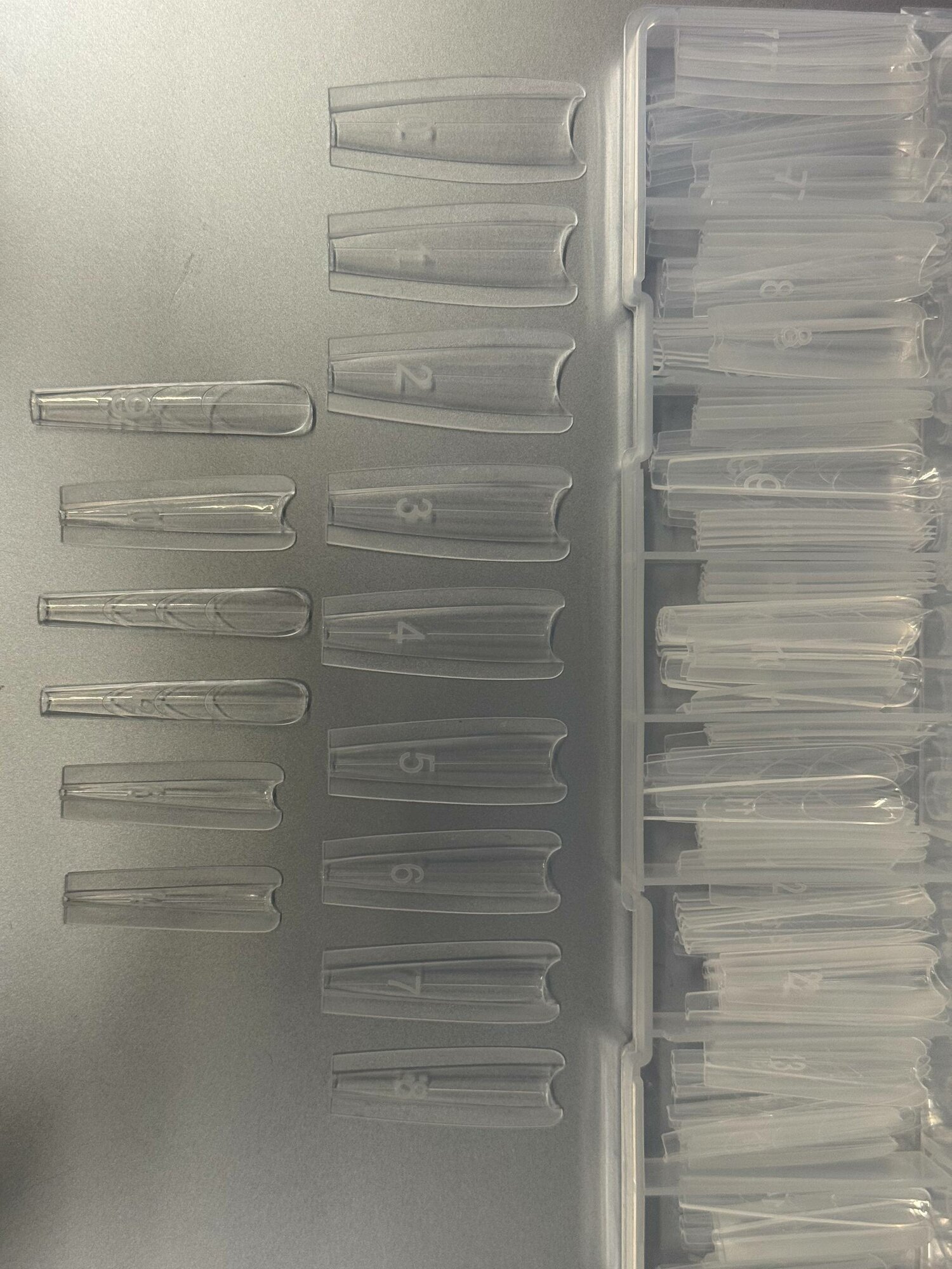 Формы для наращивания ногтей сэндвич, "квадрат" 240 шт, с разметкой — фото 1