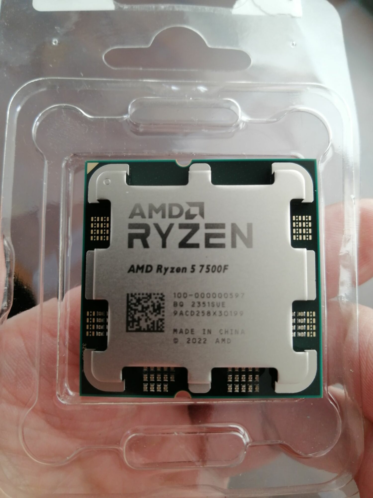 Процессор AMD Ryzen 5 7500F, AM5, до 5.1 ГГц, мощный ПК‑процессор OEM