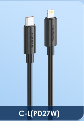 Кабель Type-C to Lightning Foneng XS07 1.2M, 27W (Black)