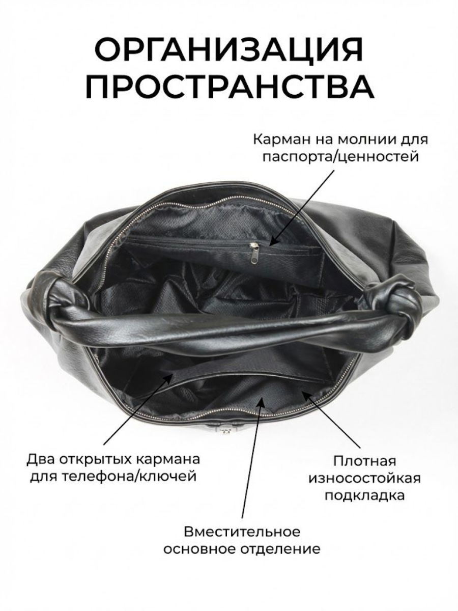 Сумка шоппер CityValise, черный — фото 1