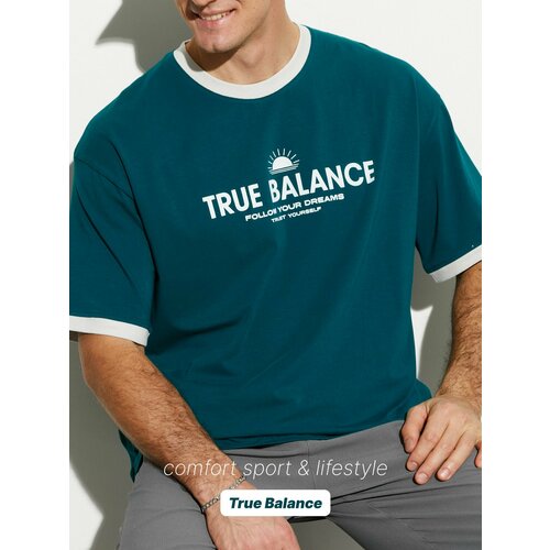 фото Футболка true balance, размер s, изумрудный