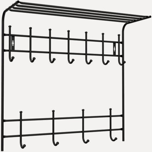 Изображение товара Вешалка настенная Nika 74х70,5х26,5 см, черный ВПТ11М/Ч