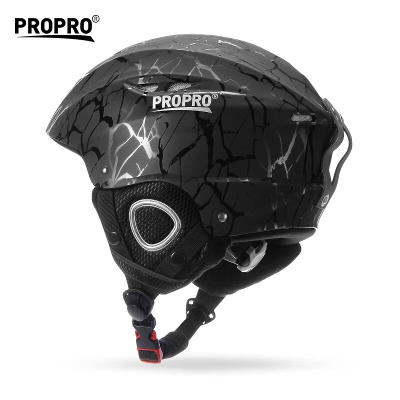 Propro Детский шлем для сноубординга и очки-маска размер S черный защитная зимняя экипировка для мальчиков и девочек