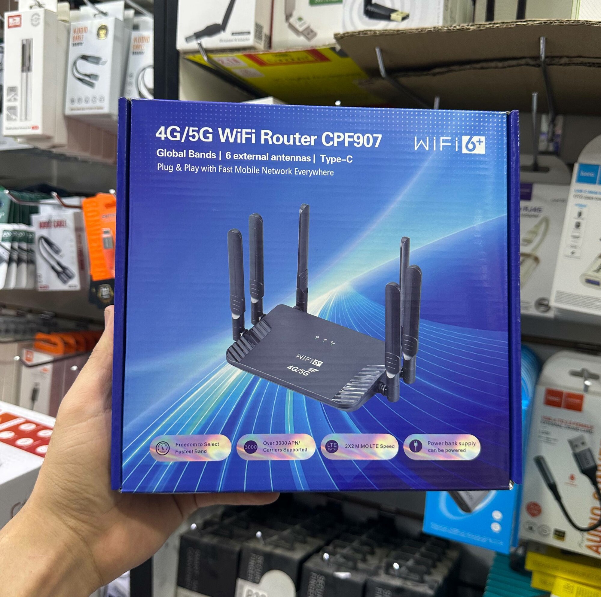 4G LTE Wi-Fi роутер CPF907 с SIM, 300 Мбит/с, аккумулятор, компактный