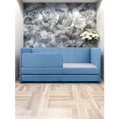 Кровать Хагги 1600800 розовая с защитным бортиком и ящиком для хранения кровать детская от 3 лет 31101₽