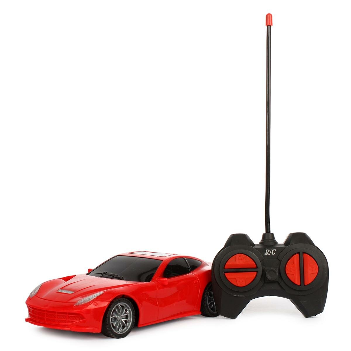Машинка на радиоуправлении «RACER» 1:24, красная, спортивный дизайн, 22,5 см, пульт в комплекте