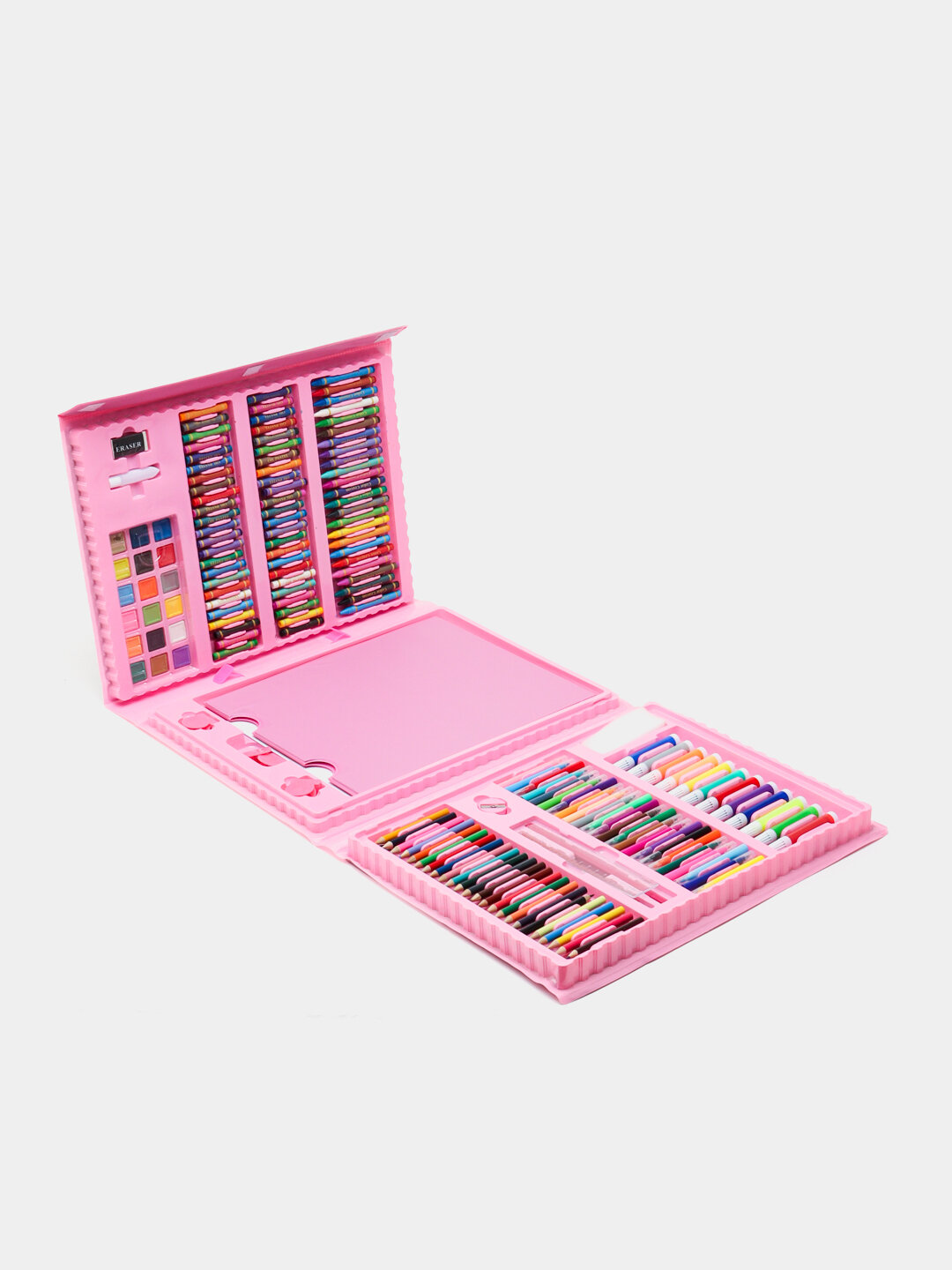 Набор юного художника, 208 предметов, в чемоданчике с мольбертом — фото 1