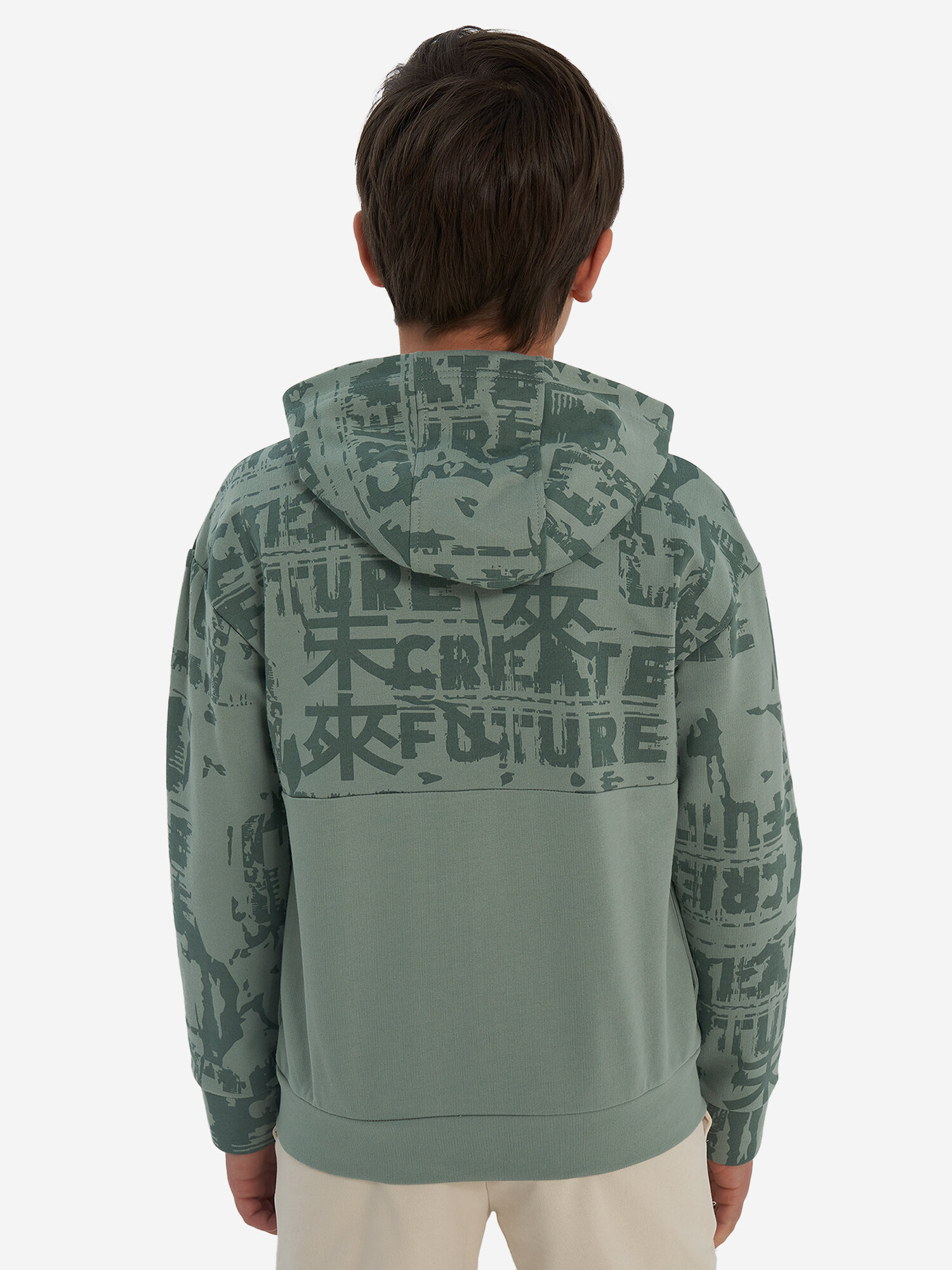 Толстовка Demix, размер 134-140, зеленый — фото 1