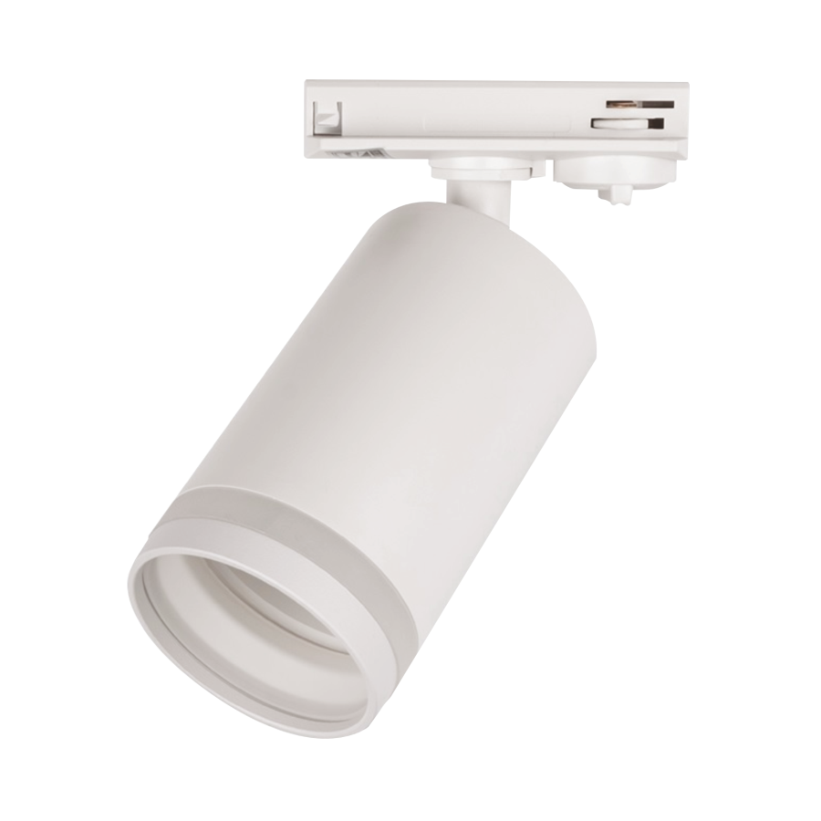 Трековый светильник EKS MR16 оптима GLASS TRACK c креплением, 55*143 мм (55*103 мм), белый