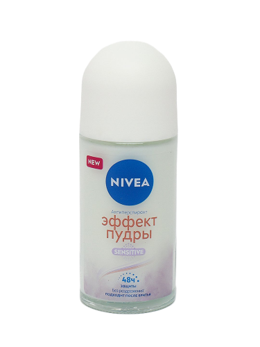 NIVEA Sensitive шариковый антиперспирант для женщин, эффект упы, 50 мл — фото 1