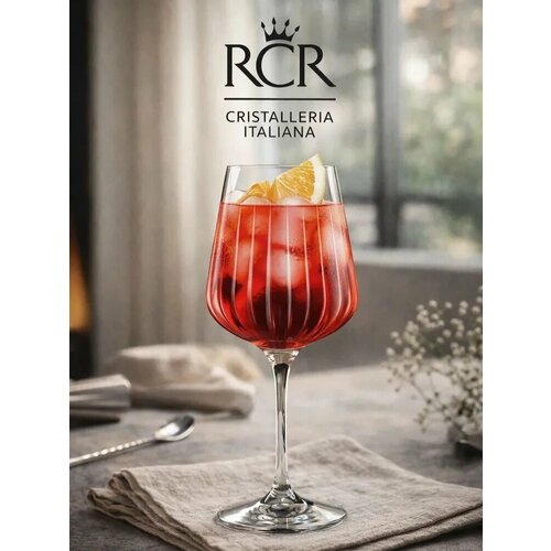 фото Бокалы для вина, подарочный набор rcr "style timeless" 2 шт, 510 мл. хрустальное стекло, для вина, воды, коктейлей. италия