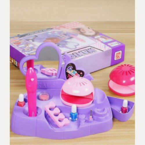 Изображение товара Набор для маникюра с сушилкой и подставкой для девочек в коробке 33x28x6.5