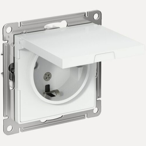 Изображение товара Розетка Systeme Electric (schneider Electric) SCHNEIDER ELECTRIC ATLASDESIGN 16А, IP20, механизм, белый ATN000146