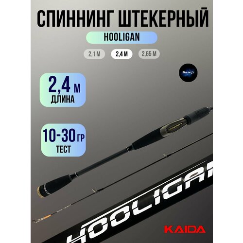 Спиннинг штекерный Kaida Hooligan тест 10-30g 2,40м