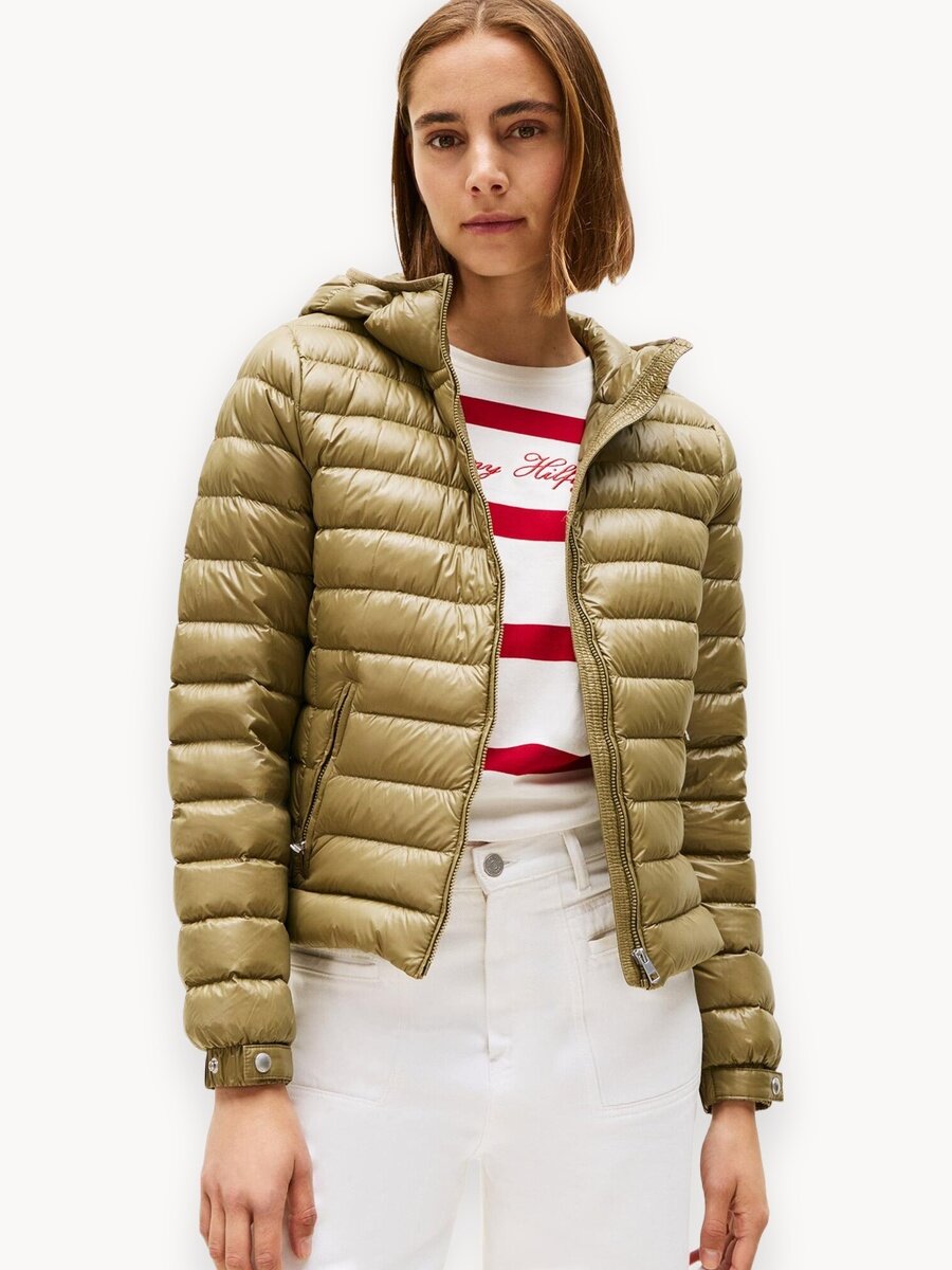 Куртка TOMMY HILFIGER, размер XS, оливковый