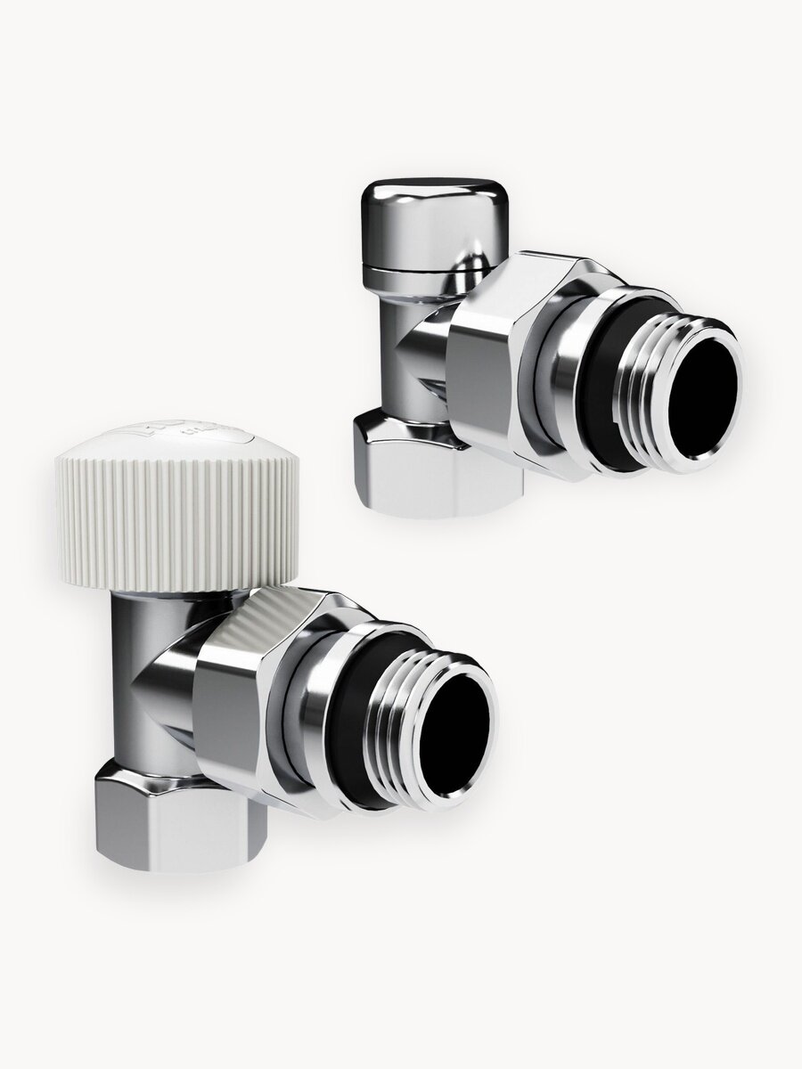 Набор термостатический угловой Royal Thermo Design 1/2"М30х1,5 (Хром)