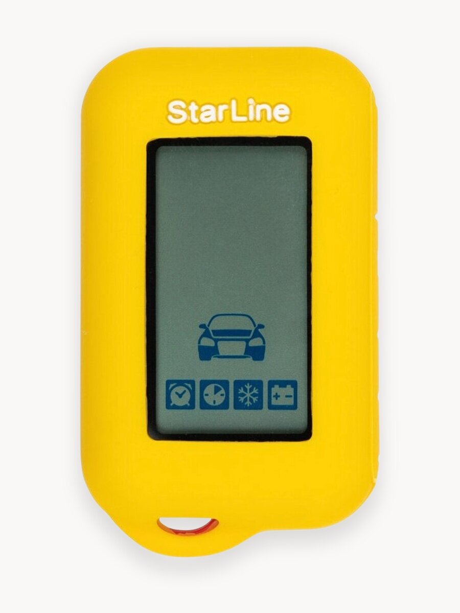 Чехол StarLine, для брелка E-серии сигнализации, силикон, цвет желтый