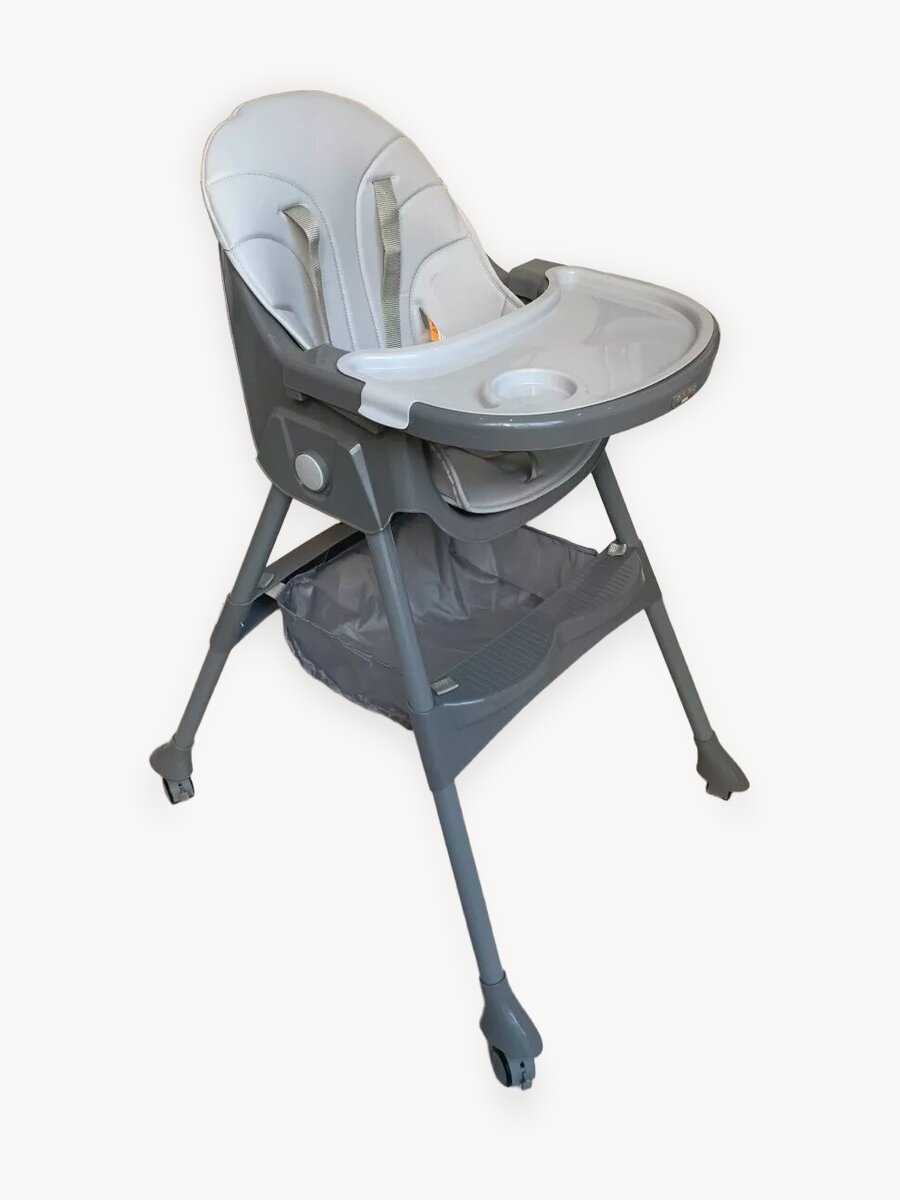 Стульчик для кормления BellaBaby YY, съемный столик, двойные столешницы, экокожа